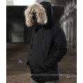 Mens Warm Black Parka Jacket for Winter